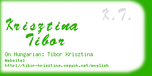 krisztina tibor business card